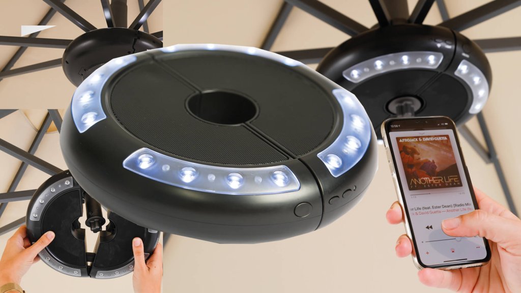 madison parasol light and musik bluetooth