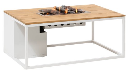 cosifires cosiloft vuurtafel 120cm white teak natural
